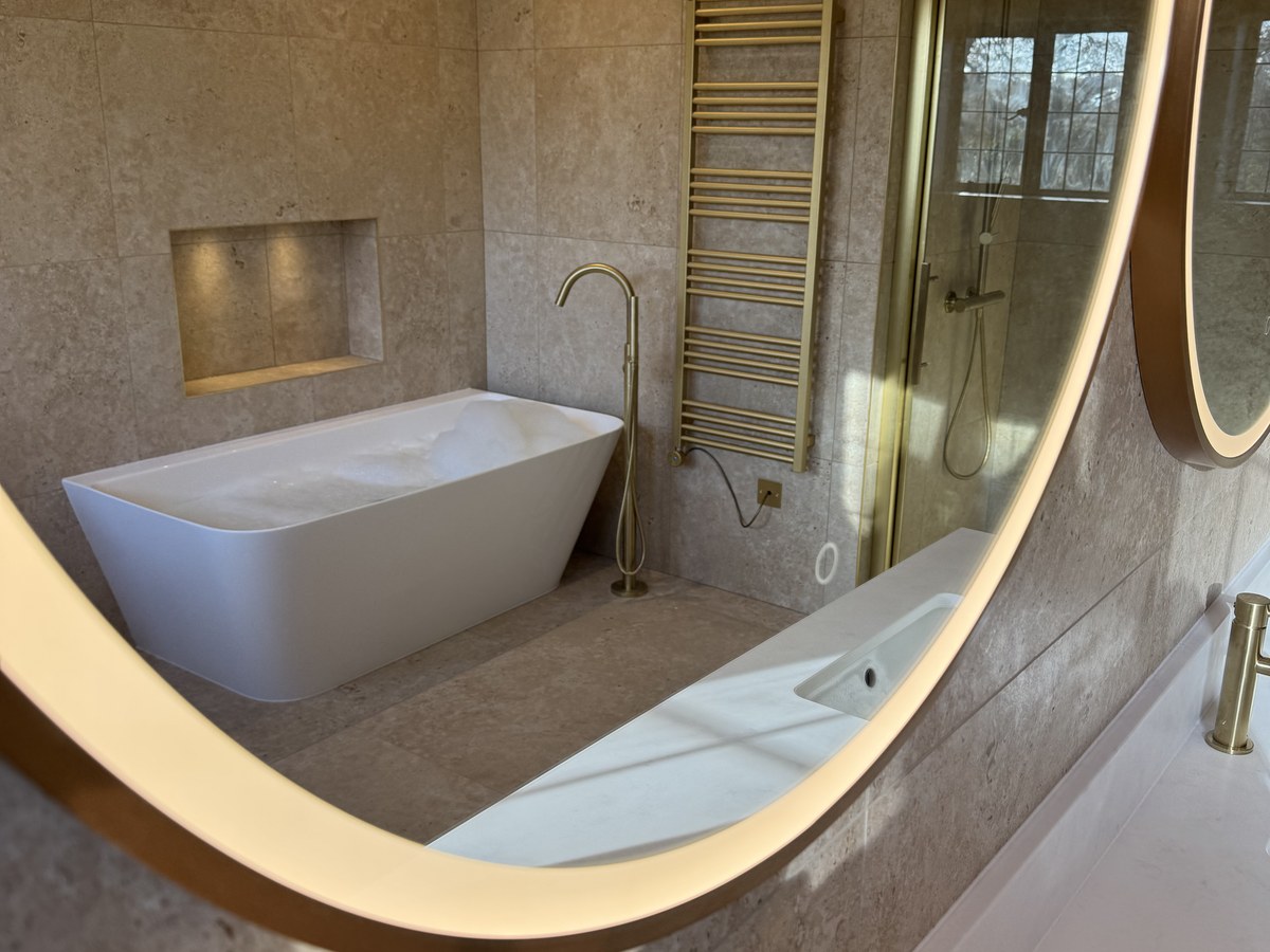 Bespoke vanity unit and basin in Woking
